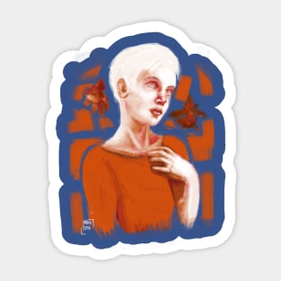 Goldfish Girl Sticker